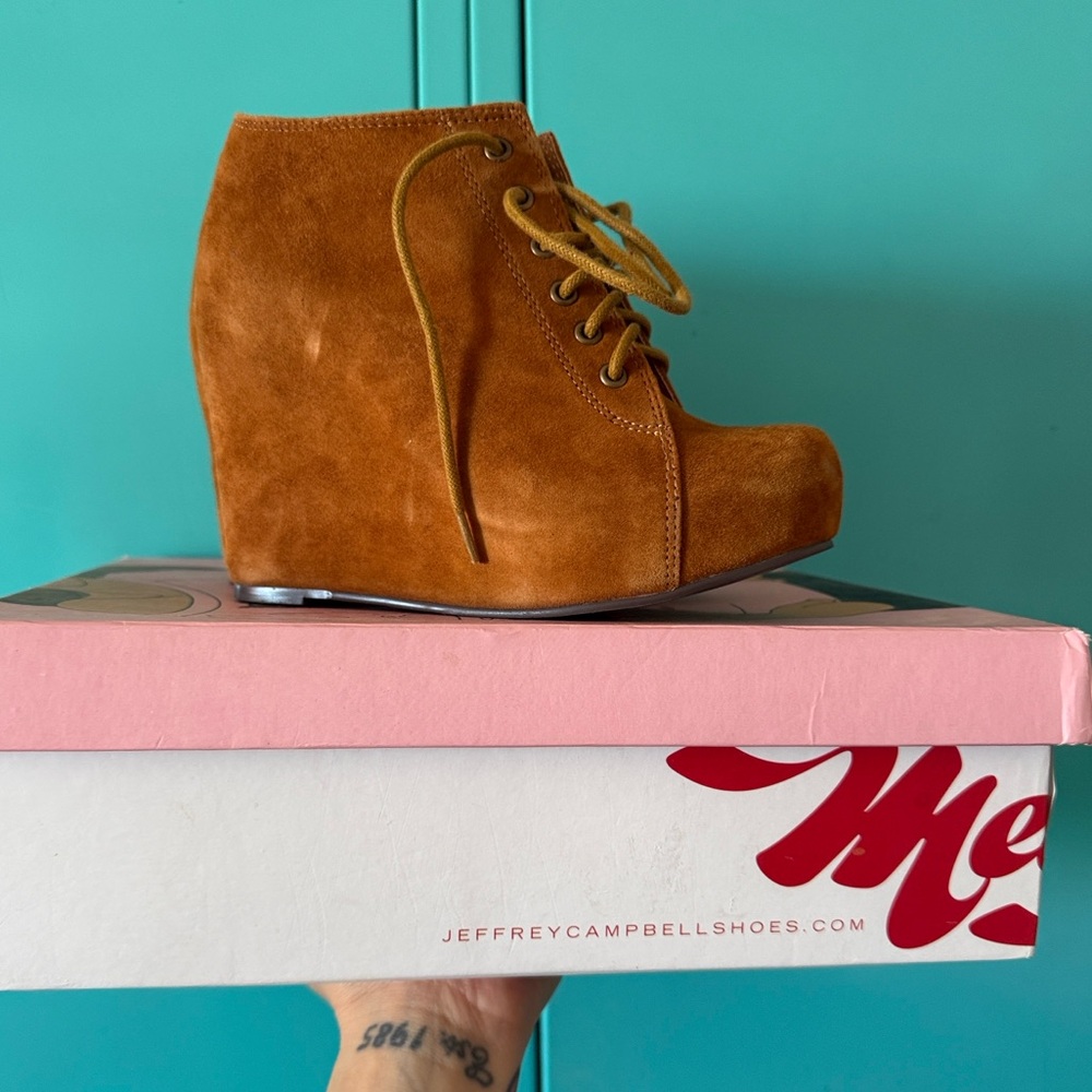 Jeffrey Campbell Brown Suede Wedge Shoes